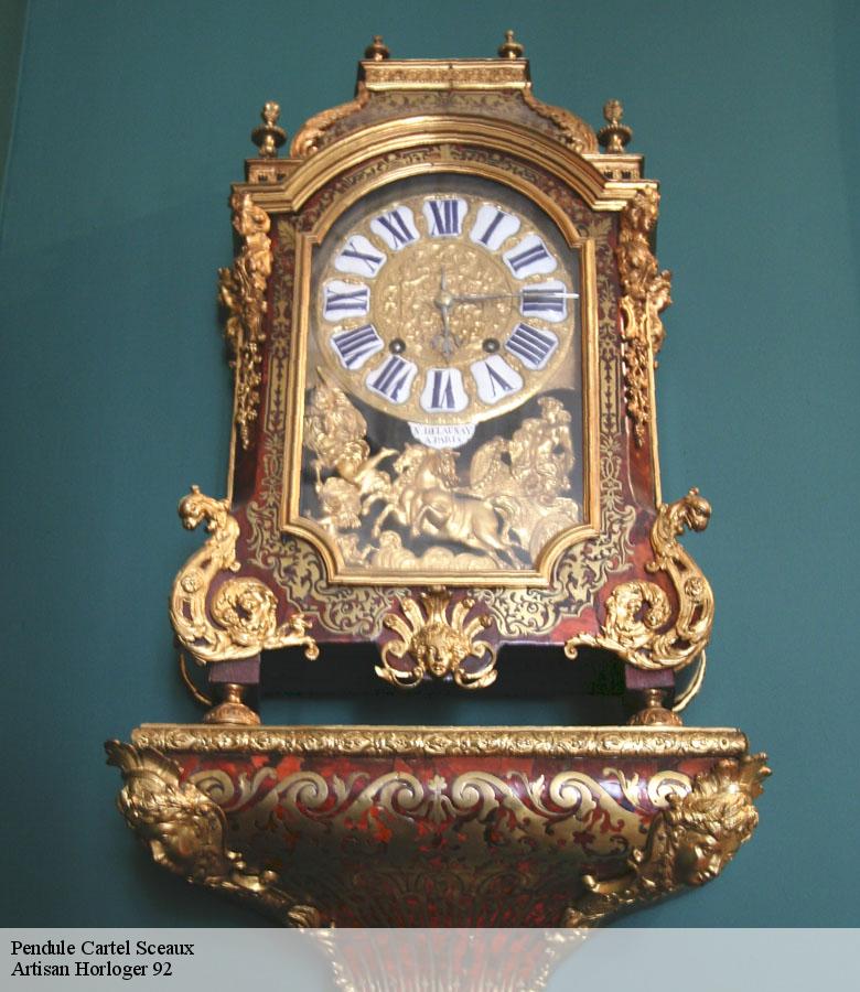 Pendule Cartel  sceaux-92330 Artisan Horloger 92